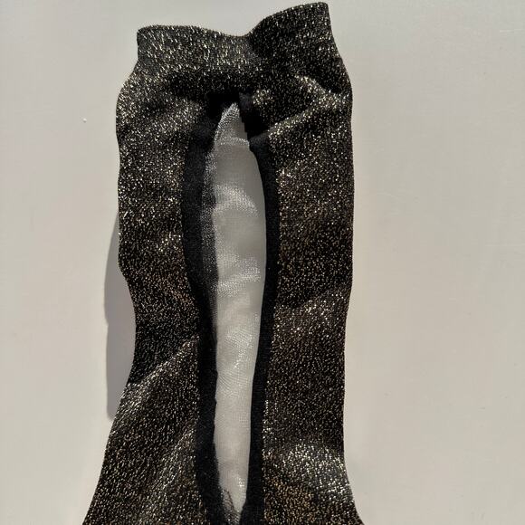 Hansel from Basel x Rachel Comey Slim Sheer Crew Black Gold Womens Socks 6-9.5 - Picture 8 of 14